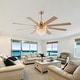 preview thumbnail 35 of 53, 52/62/72 Inch Crystal Fandelier Ceiling Fan with Lights and Remote, Reversible Motor 72 Inches-DC Motor - Gold