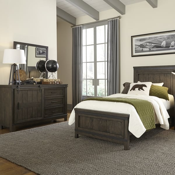 slide 2 of 23, Liberty Furniture Thornwood Hills Youth Panel Bedroom Set with Bed, Dresser, Mirror - Full or Twin