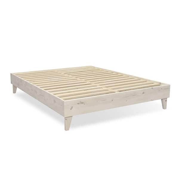 slide 2 of 11, Kotter Home Solid Wood Mid-century Modern Platform Bed Grey/White Wash - California King