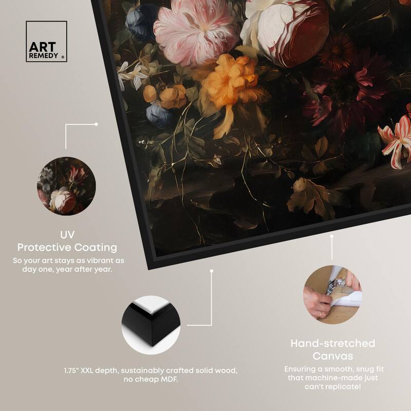 Shadowed Petal Secrets I Canvas by Art Remedy