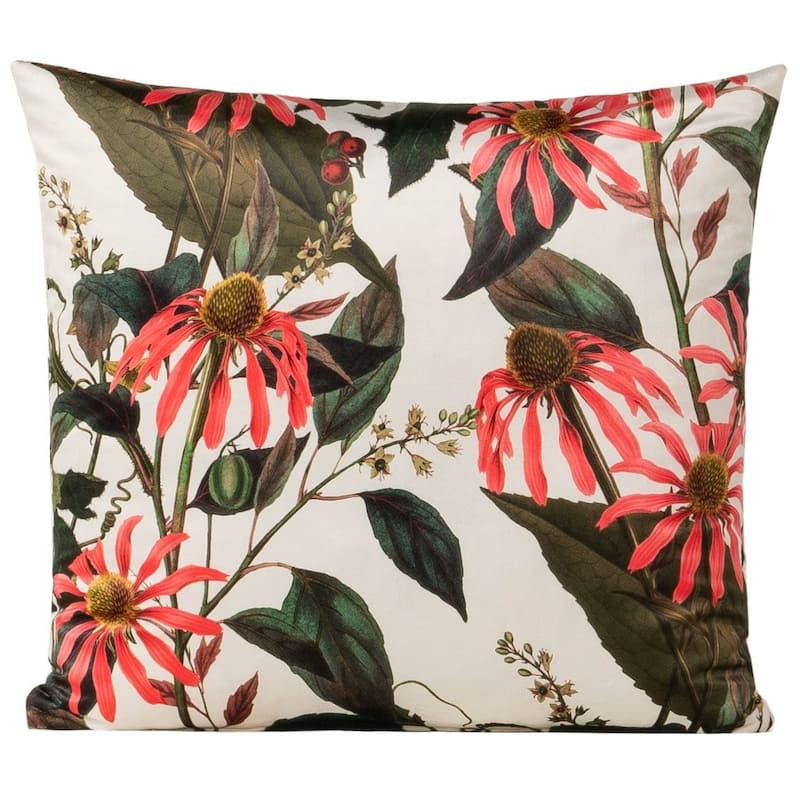 Smithsonian Classic Coneflowers Velvet Throw Pillow - 30 x 30