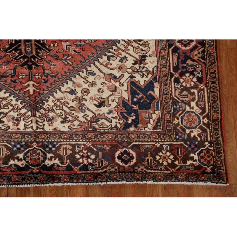 Traditional Vegetable Dye Heriz Persian Area Rug Wool Hand-knotted - 7'0" x 9'7"