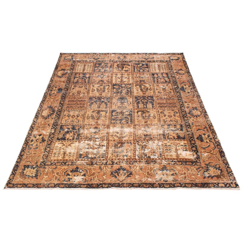 ECARPETGALLERY Hand-knotted Antalya Vintage Copper Wool Rug - 6'11 x 9'5