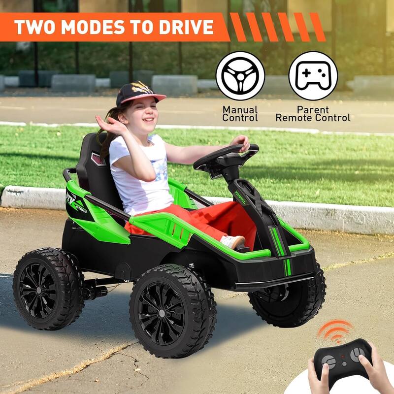 24V Ride On Toys for Big Kids, 4x200W 6MPH Powerful Electric Car w/Parent Remote
