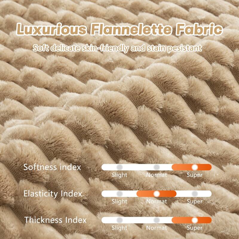 114" Flannelette Modern U-Shaped Modular Boneless Sectional Sofa with Ottoman