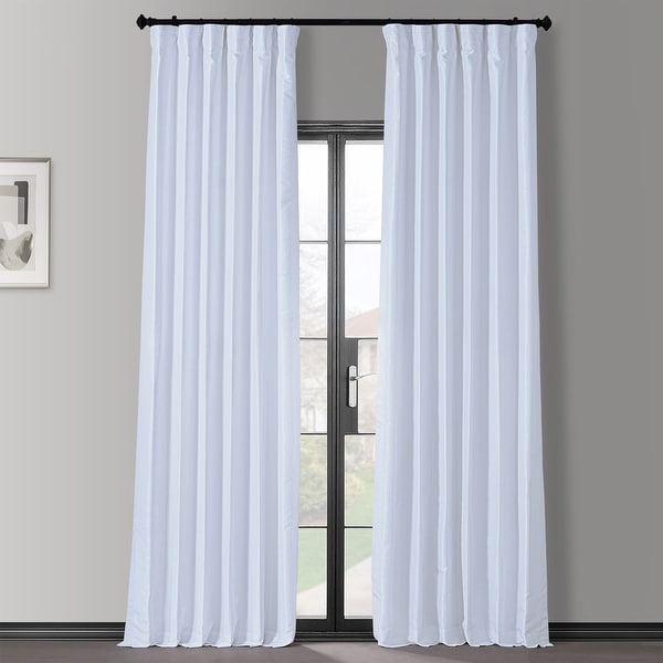 Exclusive Fabrics Blackout Textured Faux Dupioni Silk Curtains 1