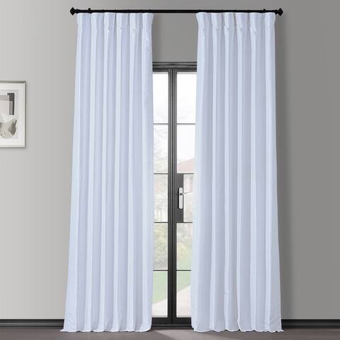 Exclusive Fabrics Blackout Textured Faux Dupioni Silk Curtains (1 Panel) - Luxurious Elegance and Superior Light Control