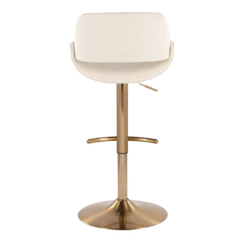 Silver Orchid Svellingen Adjustable Bar Stool with Rounded T Footrest - Set of 2