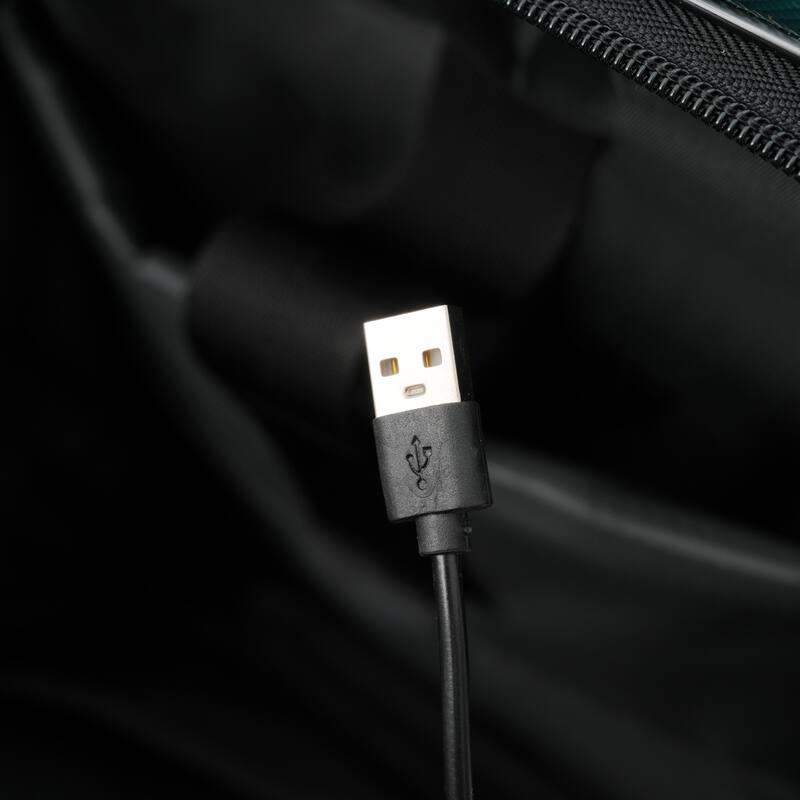 Luggage Sets 5 Piece with Front Opening, Hardside Expandable Carry On Suitcase Set with Double Spinner Wheel with USB Port