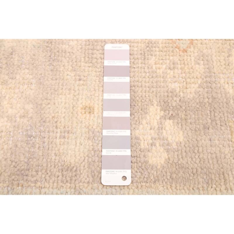 ECARPETGALLERY Hand-knotted Modern Oushak Grey Wool Rug - 7'8 x 9'11