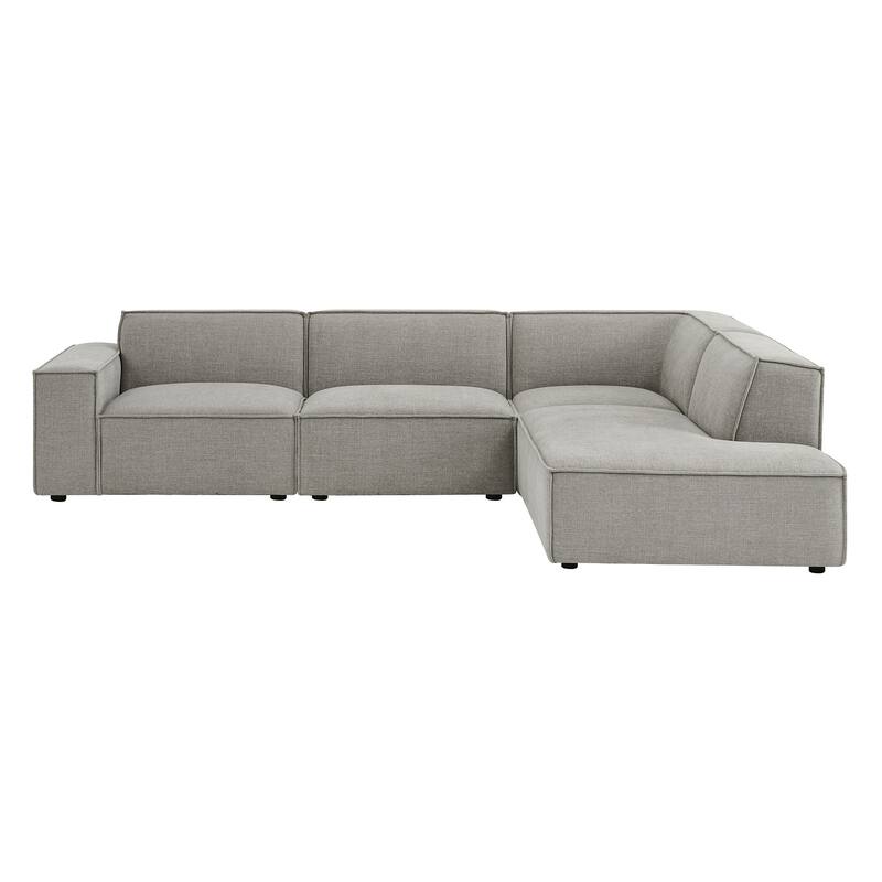Restore 4-Piece Performance Fabric Upholstered Modular L-Shaped Sofa
