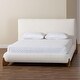 preview thumbnail 9 of 9, Vinicio Mid-Century Modern Cream Boucle Platform Bed