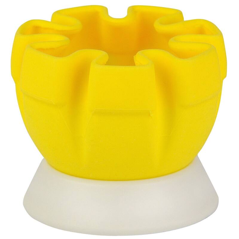 Hutzler Lemon / Lime Citrus Squeezer with Stand, Silicone Hand Juicer- Easy Mess-Free Squeezing for Table Serving - Yellow
