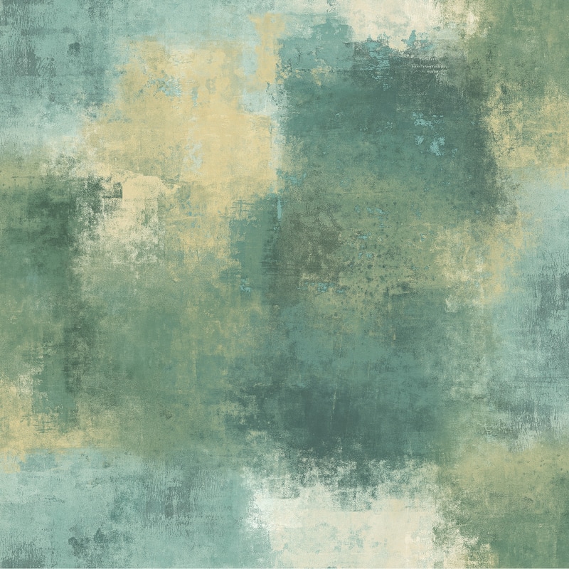 Seabrook Designs Cyprus Abstract Faux Unpasted Wallpaper - 20.5 in. W x 33 ft. L - Metallic Pearl and Green