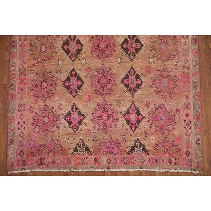 Hand Knotted Oriental 100% Wool Carpet Traditional All-Over Oranges & Rust Sirjan Area Rug - 5' 10'' X 4' 3''