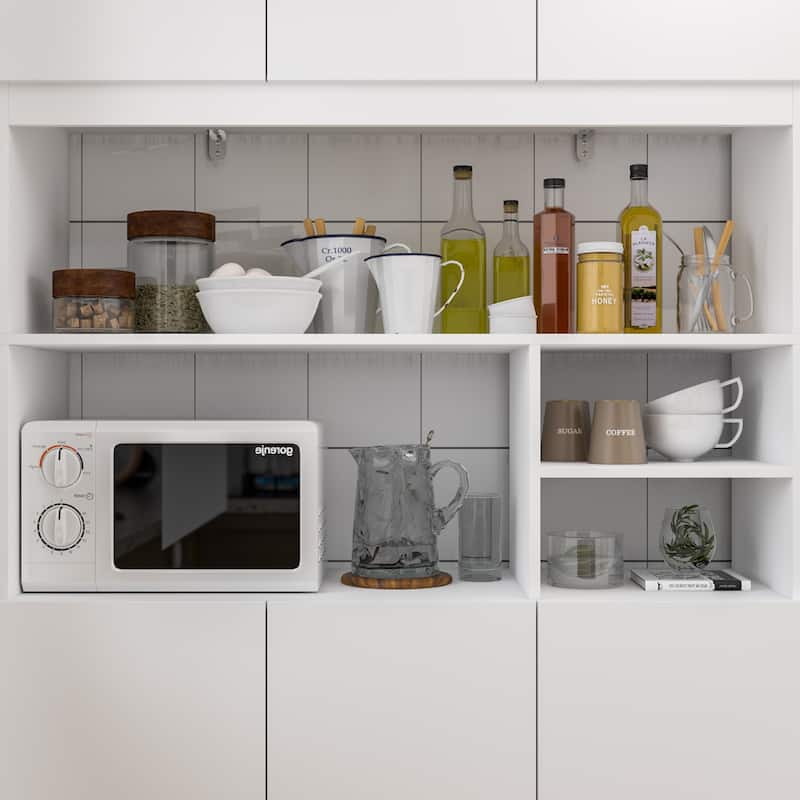 78"H Kitchen Pantry Storage Cabinets with Hutch Kitchen Buffet