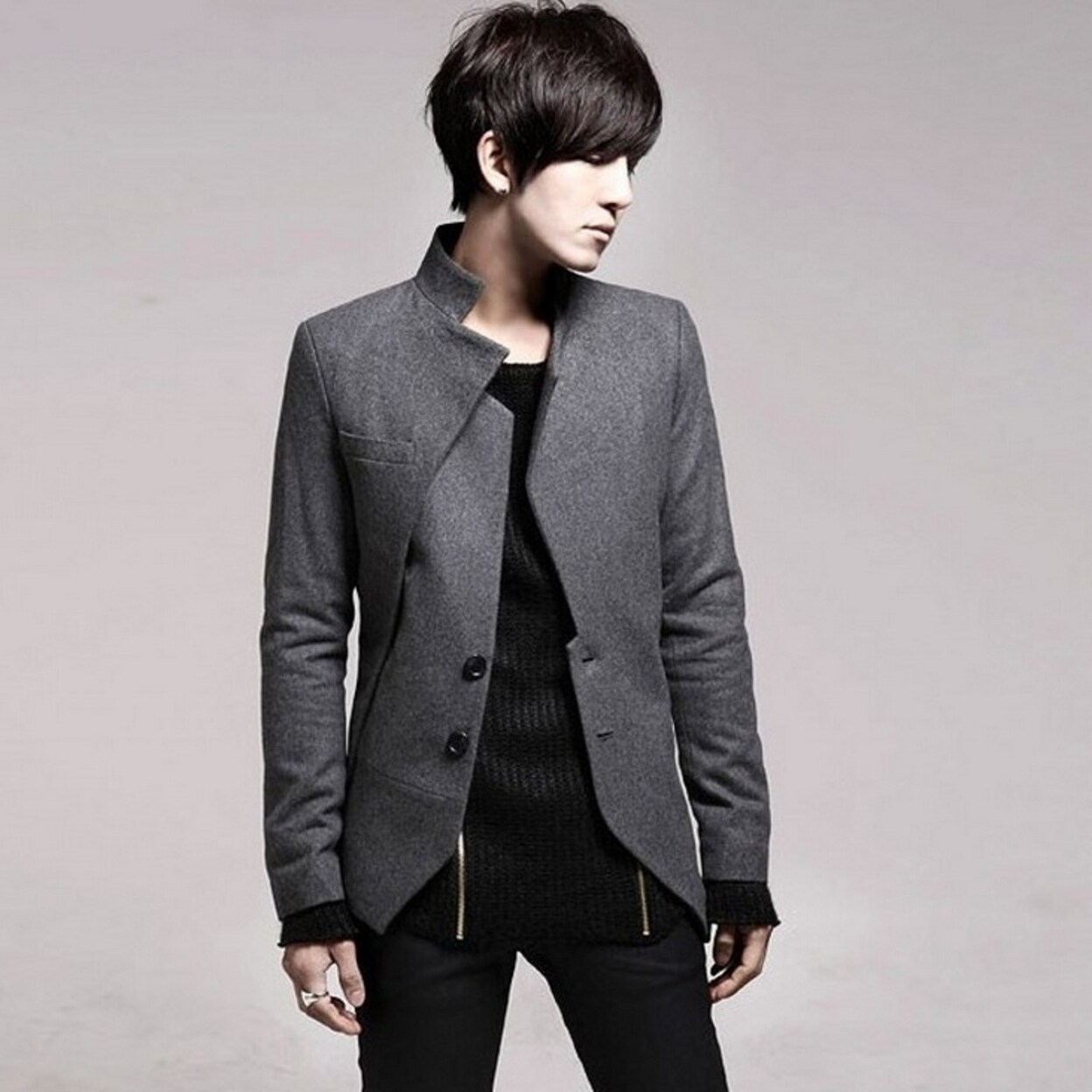 Shop Winter Men Korean Men Cultivating Small Woolen Suit Tide Male