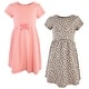 preview thumbnail 2 of 0, Touched by Nature Baby and Toddler Girl Organic Cotton Short-Sleeve Dresses 2pk, Leopard 6 Years - Youth Leopard Short-Sleeve