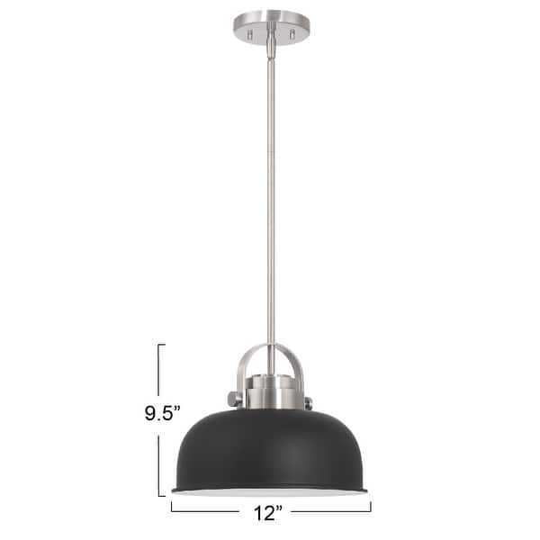 dimension image slide 1 of 2, Arte Metal 2-Tone Ceiling Light - 12.0"L x 12.0"W x 9.5"H