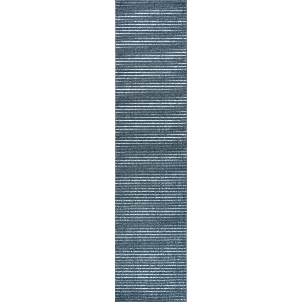 JONATHAN Y Maribo Minimalist Scandi Striped Navy/ivory Area Rug