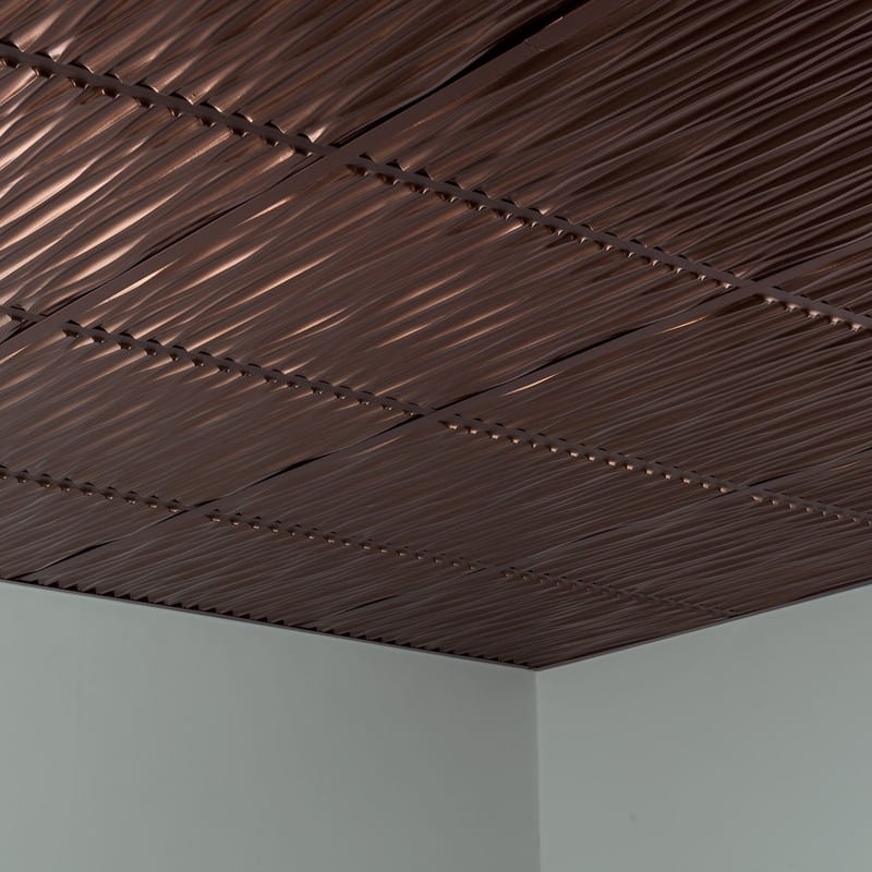 FASÄDE Dunes Decorative Vinyl 2ft x 2ft Lay in Ceiling Panel in Oil Rubbed Bronze (5 Pack)