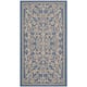 SAFAVIEH Courtyard Clarine Indoor/ Outdoor Waterproof Patio Backyard Rug - 2' x 3'7" - Blue/Natural