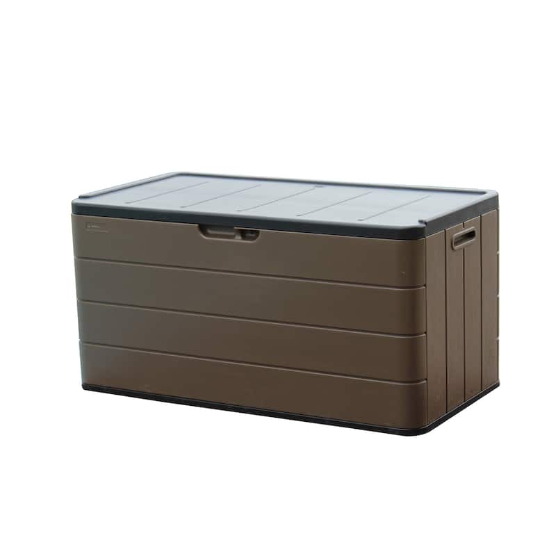 81.84 Gal. Heavy-Duty Outdoor Storage Deck Box in Brown