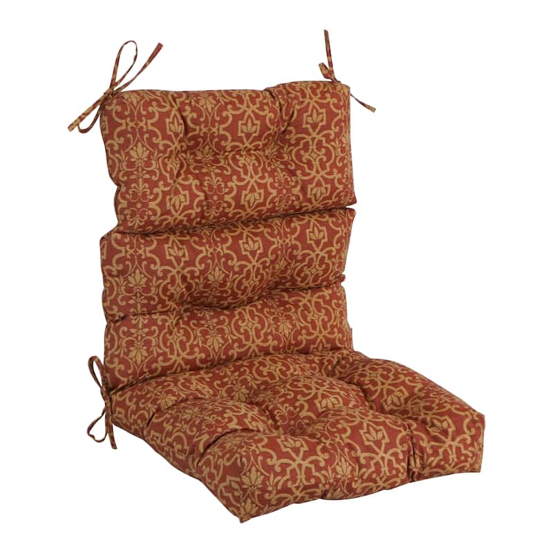 Multi-section Tufted Outdoor Seat/Back Chair Cushion (Multiple Sizes) - 20 x 42 - Vanya Paprika