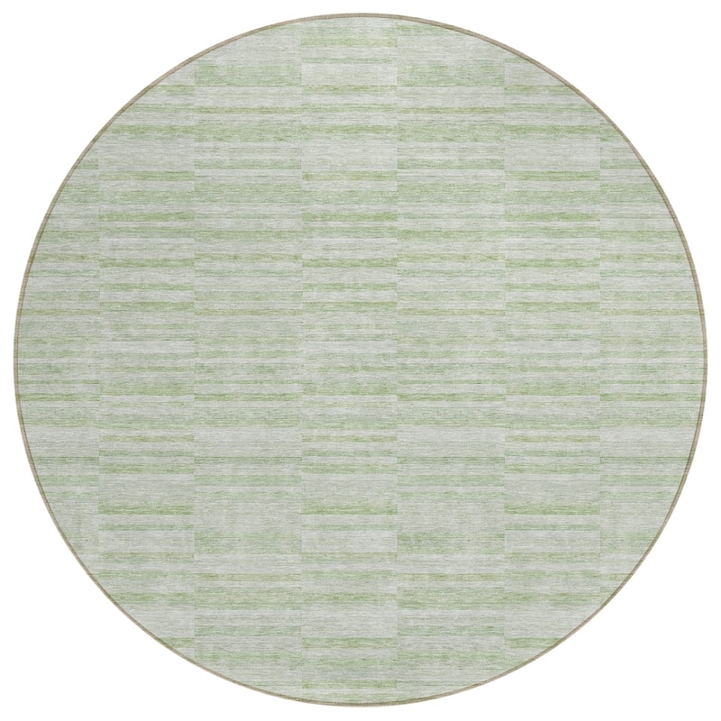 Machine Washable Indoor/ Outdoor Chantille Contemporary Blocks Rug