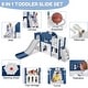 preview thumbnail 20 of 31, 8-in-1 Toddler Indoor Playground with Slide Baby Slide Playset for Toddlers Ages 1-3 Outdoor Play