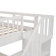 preview thumbnail 8 of 7, Stairway Full over Full Bunk Beds with 3 Under Bed Drawers, Storage Staircase & Guard Rail, Solid Wood Bedframe for Bedroom/Dorm