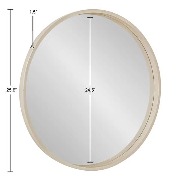 dimension image slide 1 of 16, Kate and Laurel Travis Round Wood Accent Wall Mirror