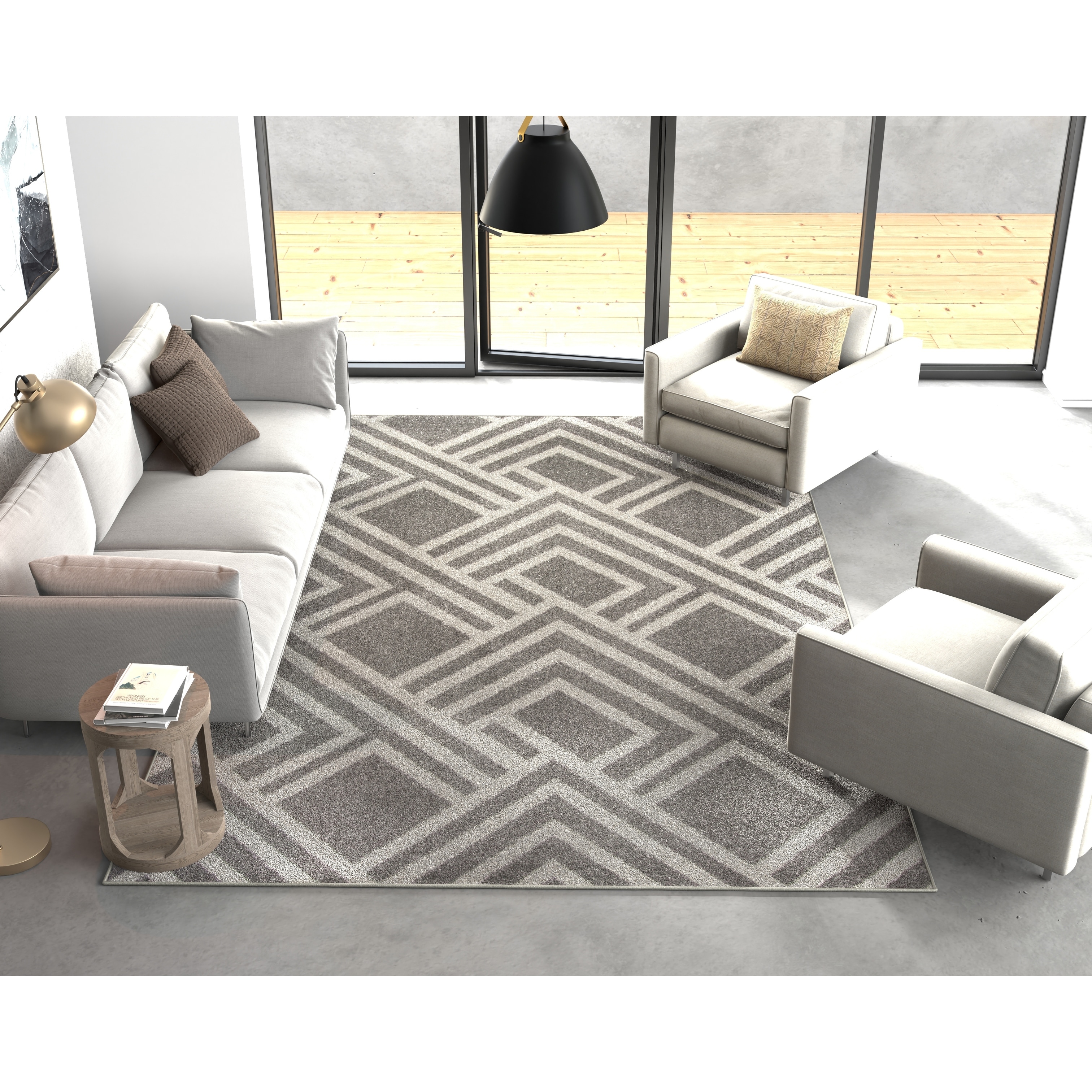 Domani Lesedi Modern Geometric Outdoor Area Rug