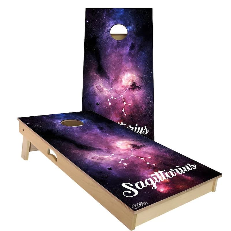 Sagittarius Outdoor Cornhole Board Set - Backyard 2x4 - Include Carrying Case