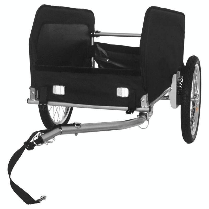 Heavy-Duty Bike Cargo Trailer with Removable Waterproof Cover - 88 lbs Capacity, 16" All-Terrain Wheels