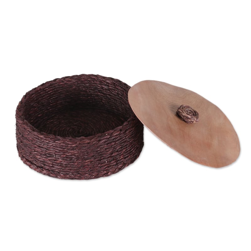 Novica Handmade Palatial Nature Natural Fiber Basket