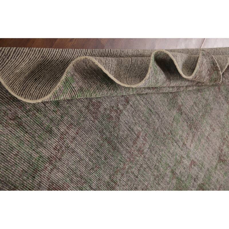 All-Over Abstract Modern Area Rug Hand-Knotted Wool Carpet - 8'2"x 9'10"