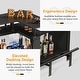 preview thumbnail 5 of 19, L-shape Home Bar Unit, Liquor Bar Table with 2-Tier Storage - N/A