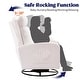 preview thumbnail 14 of 23, HOMYKA Swivel Glider Rocker Accent Chair for Nursery with Side Pocket Set of 2