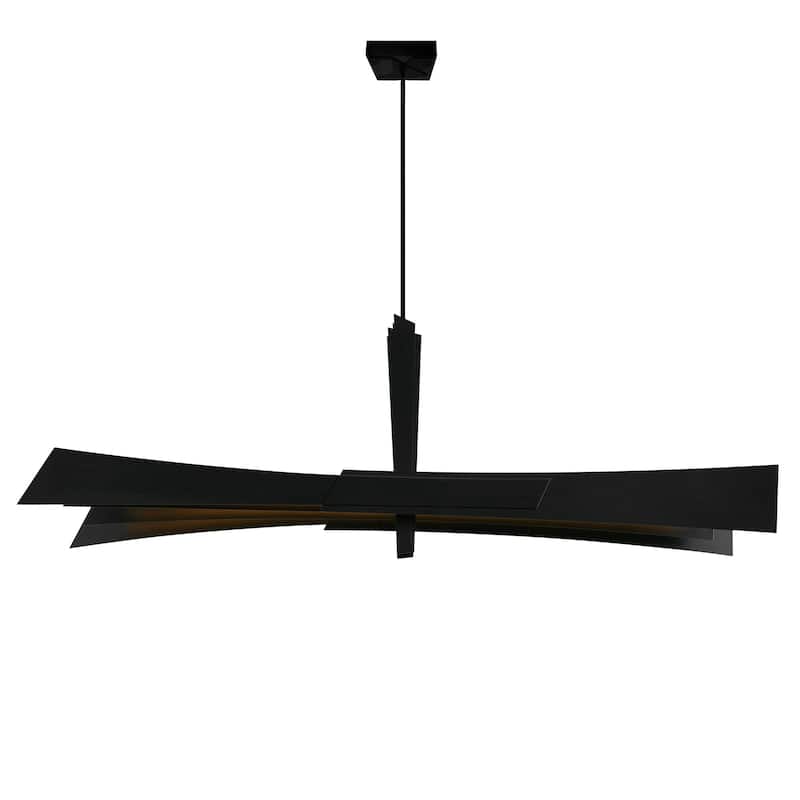 Solara Integrated LED 72in Black Chandelier
