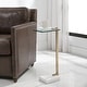 preview thumbnail 8 of 6, Uttermost Butler 8" Wide Modern Luxe Chairside Accent "C" Pull-Up