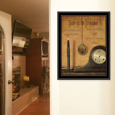 TrendyDecor4U Traditional "Time is an Illusion" Framed Print Wall Art by Billy Jacobs