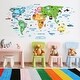 preview thumbnail 4 of 6, Walplus Colorful World Map Wall Sticker Decal Kids Nursery Decor Decal