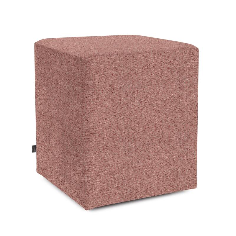 Allan Andrews 20" Universal Square Cube Ottoman with Cover, Panama Collection - Rose