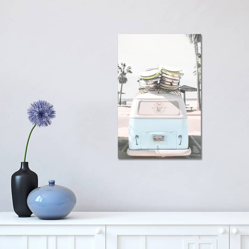 iCanvas "Blue Retro Van" by Tiny Treasure Prints Canvas Print - 18x12x1.5