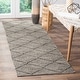 preview thumbnail 81 of 93, SAFAVIEH Handmade Flatweave Montauk Elsbe Trellis Cotton Rug 2'3" x 7' Runner - Black - Runner