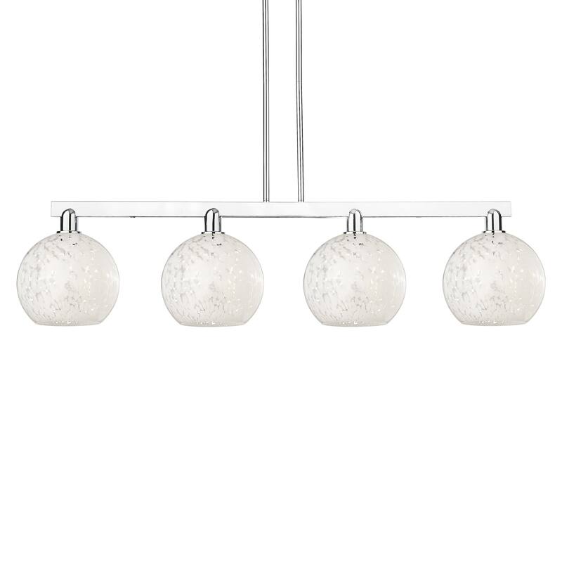 Innovations Lighting 716-4I-13-53 White Mouchette Linear White - Polished Chrome / White Mouchette