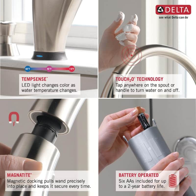 Delta Essa Pull-Down Bar/Prep Faucet with On/Off Touch Activation and
