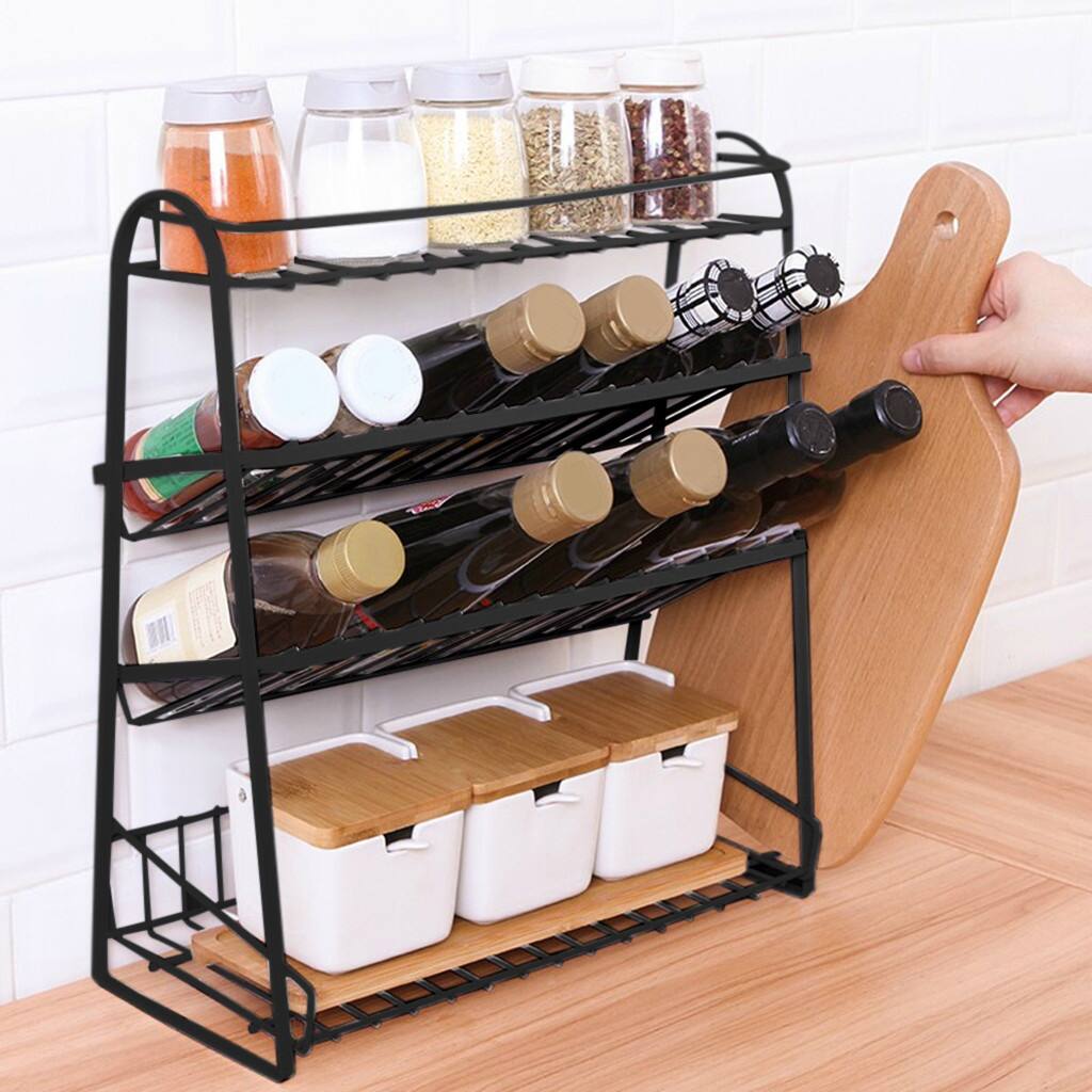 Multi-Functional Tier Spice Rack Tabletop Kitchen Supplies