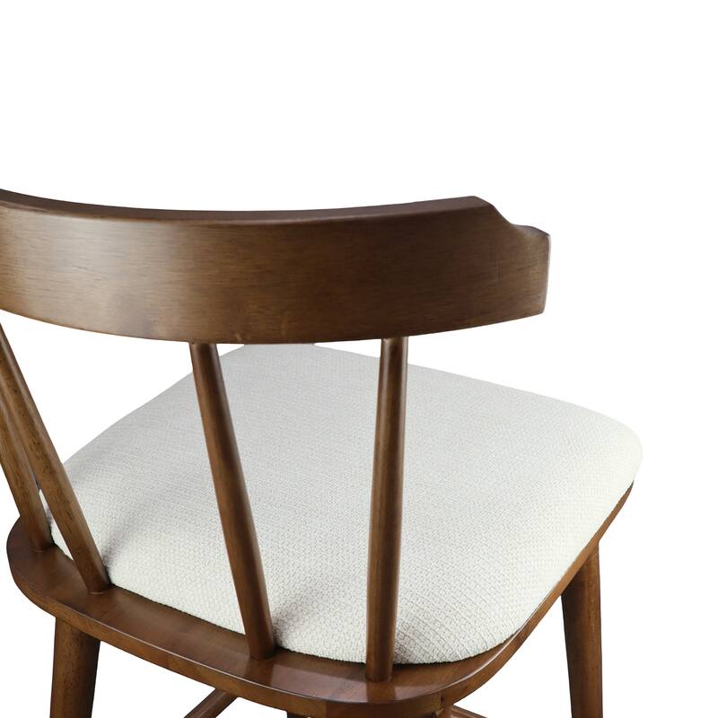 Christopher Knight Home - Olivia Modern Upholstered Solid Rubberwood Counter Stool with Windsor Open-Back Design